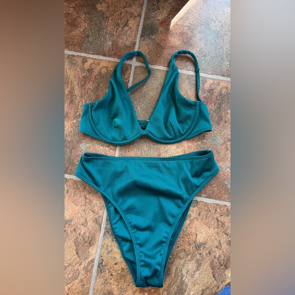 Hollister Deep Teal Bikini Set